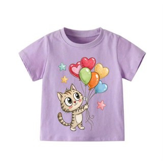 👕 Áo Thun Bé Gái mềm mịn thoáng mát in hình dễ thương 👕 AT607