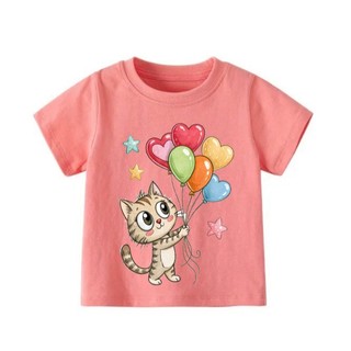 👕 Áo Thun Bé Gái mềm mịn thoáng mát in hình dễ thương 👕 AT607