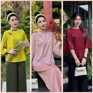 Bộ đồ tiểu thư hai nút gấm lụa | Đồ Lam An Nhiên