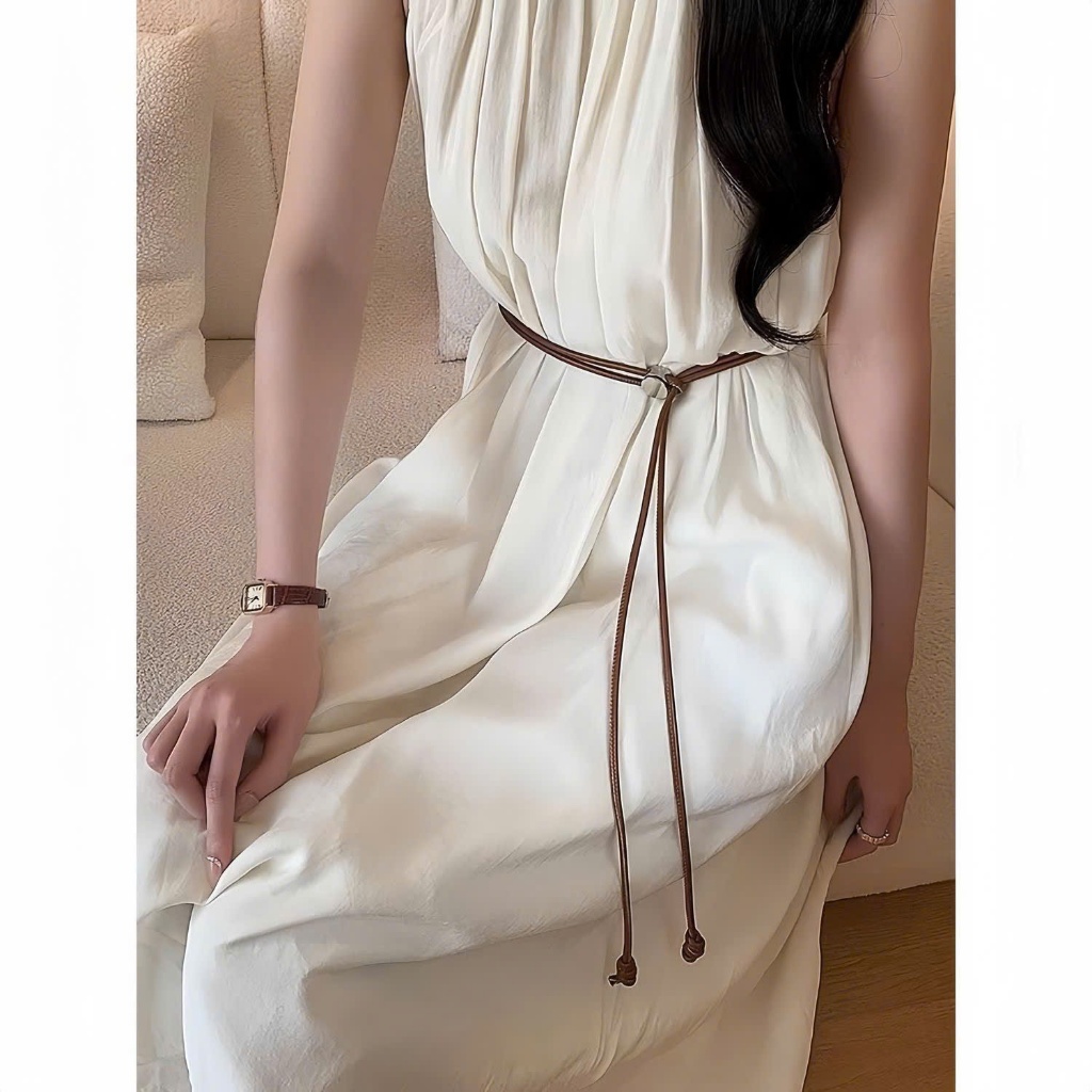Đai váy da dây thắt lưng nam nữ gài Đai váy dây DV35 sang chảnh dây nịt blazer  bản NHỎ 0.5cm