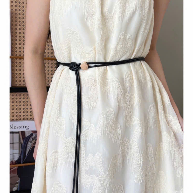 Đai váy da dây thắt lưng nam nữ gài Đai váy dây DV35 sang chảnh dây nịt blazer  bản NHỎ 0.5cm