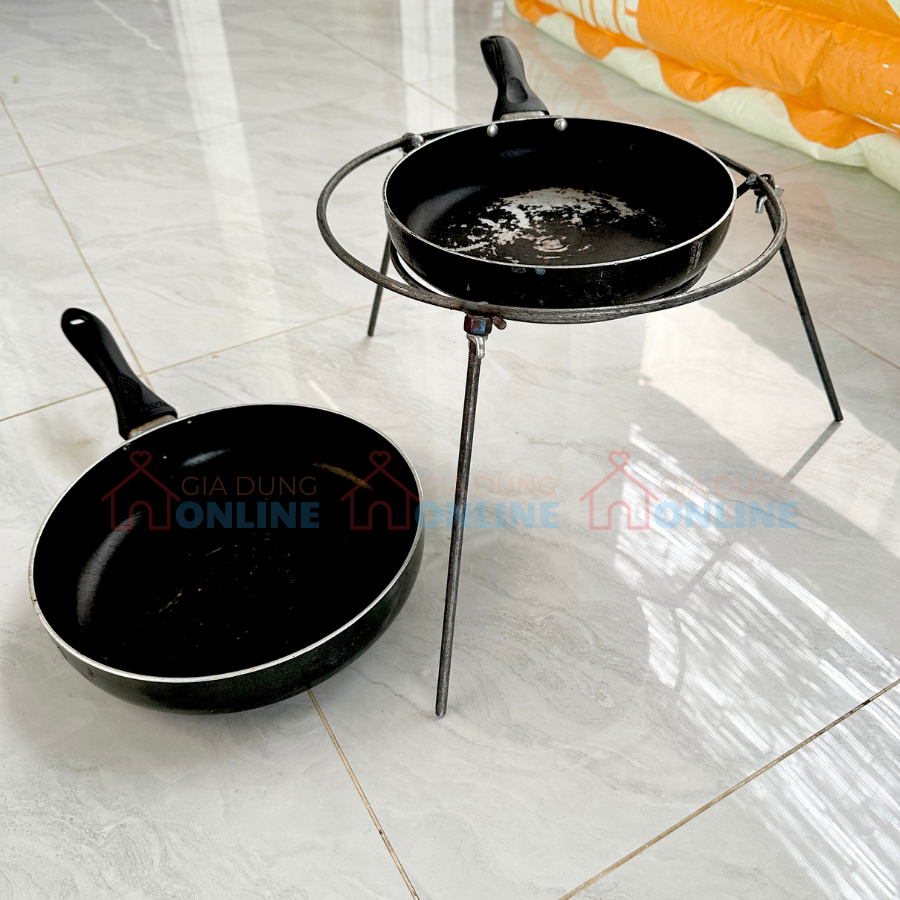Kiềng sắt 3 chân tháo lắp tiện lợi gọn gàng mang đi cắm trại, nấu ăn ngoài trời