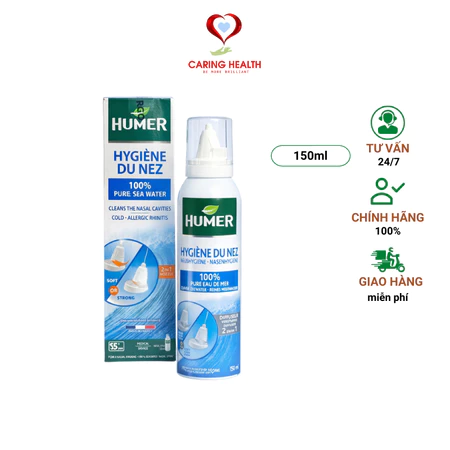 Dung dịch xịt mũi đẳng trương người lớn Humer 150 Nose Hygiene Adults 150ml
