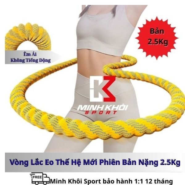 Phiên Bản Thế Hệ Mới 2026 Vòng Lắc Eo Lò Xo Bọc Vải Êm Ái, Dễ Tập Giảm Eo Nhanh Chóng