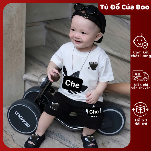 Set Áo Thun+Quần Short Trẻ Em D.as, Set Bộ Thể Thao Bé Trai-Gái Cotton Mềm Mát Mùa Hè 7-15kg A16