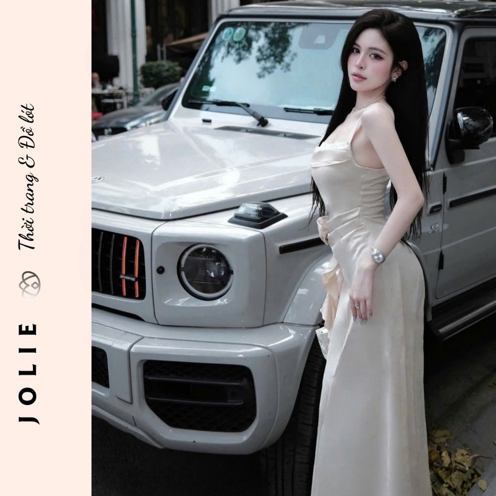 Váy hai dây lụa tiểu thư dự tiệc sang chảnh Jolie