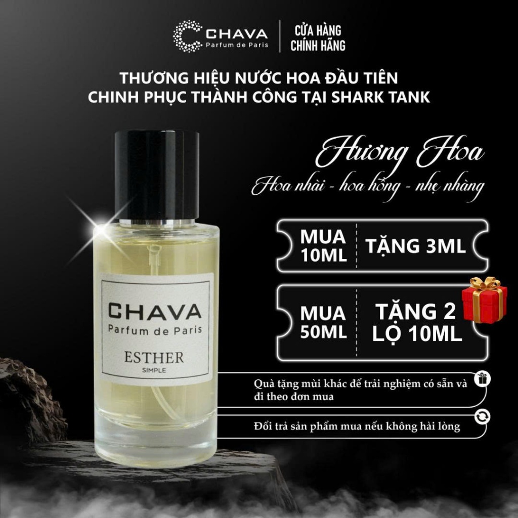 Nước Hoa Nữ SIMPLE ESTHER CHAVA, Phong Cách Xịt+Lăn, Hương Hoa Nhẹ Nhàng, Ngọt Ngào, Nữ Tính & Thơ Mộng