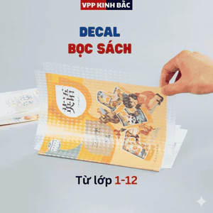 Sỉ combo 30 tập bọc sách decal, bọc vở đề can 3 kích thước cho bé từ lớp1-12.