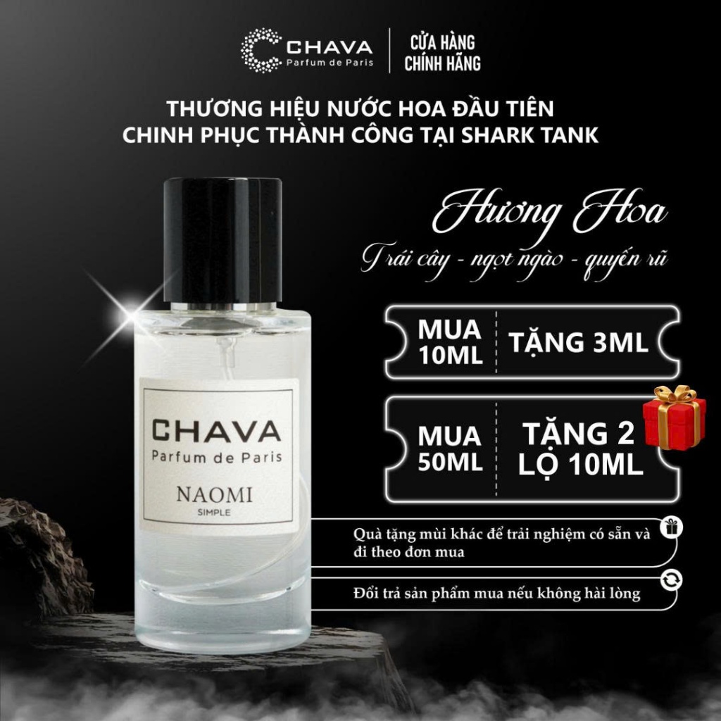 Nước Hoa Nữ SIMPLE NAOMI CHAVA, Hương Quả Tươi Mát, Dịu Dàng, Lôi Cuốn & Cuốn Hút, Phong Cách Trẻ Trung