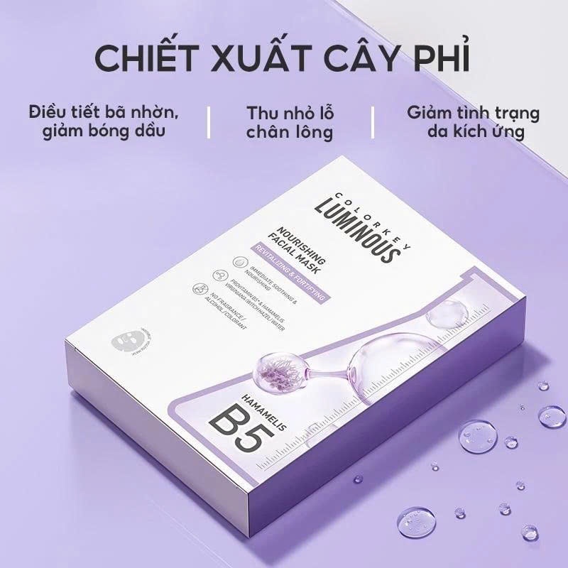 Mặt Nạ Giấy Colorkey Luminous Facial Mask 25ml Dưỡng Ẩm, Làm Dịu Da, Hỗ Trợ Dưỡng Sáng [1 MIẾNG LẺ]