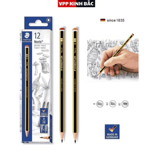 Bút chì 2B Đức Staedtler Noris cao cấp (hộp 12 cây) sọc vàng hàng xịn chuẩn chính hãng