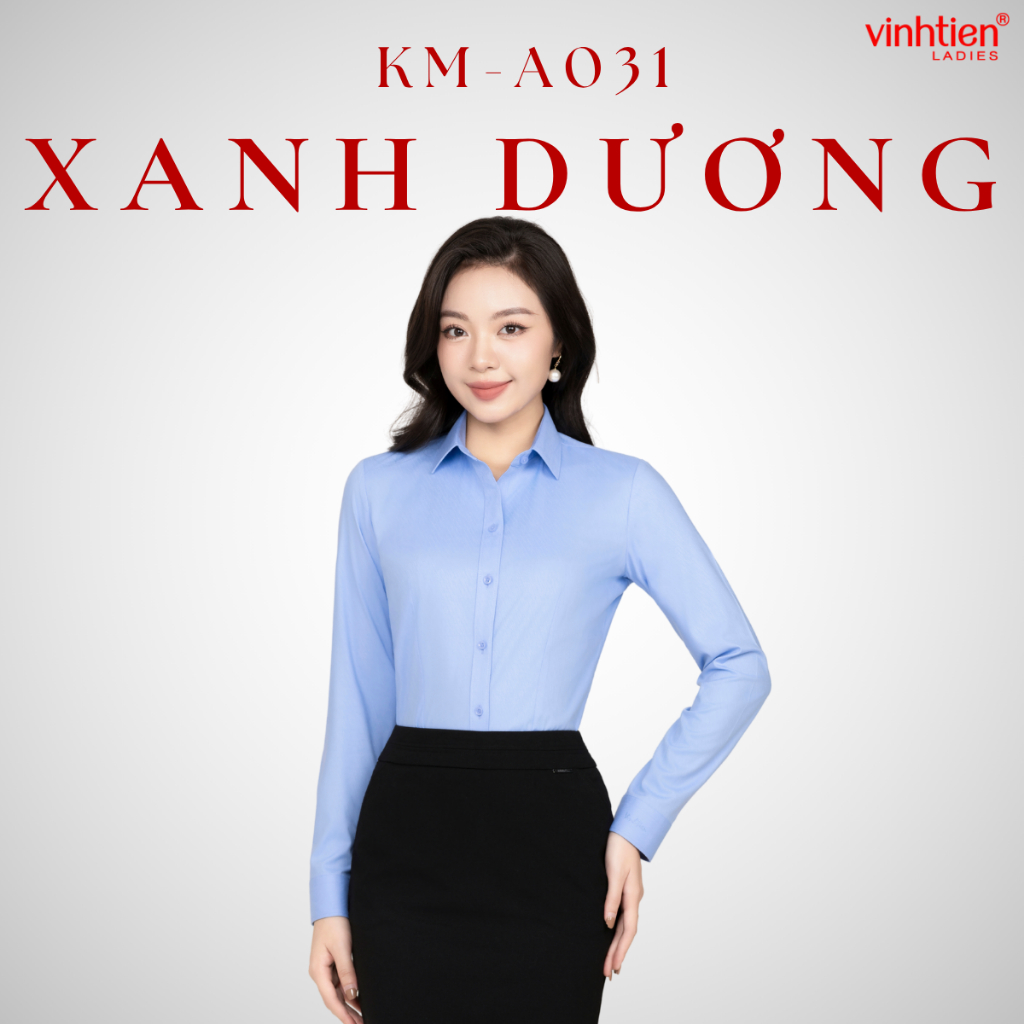 Áo Sơ Mi Dài Tay Vĩnh Tiến Ladies Chất Liệu Bamboo Có Khả Năng Hút Ẩm Kháng Khuẩn Cao - GTB 585
