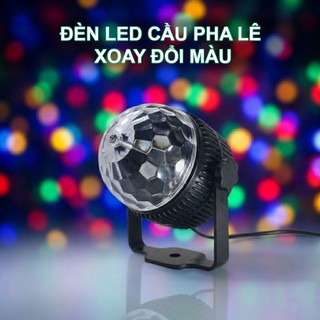 Đèn Led Cầu Pha Lê Xoay Đổi Màu 220V Dùng Trang Trí Sự Kiện Party