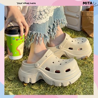 Dép sục nữ đế cao 6cm trơn dễ thương Hàn Quốc có quai hậu CS-258 Mita