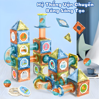 Đồ Chơi Lắp Ghép Khối Nam Châm Magnetic Block 42-132 Chi Tiết–Bộ Xây Dựng Thông Minh Phát Triển Tư Duy, Sáng Tạo Cho Bé