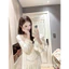 Set bộ ngủ lưới mềm phối ren ngực kèm áo choàng
