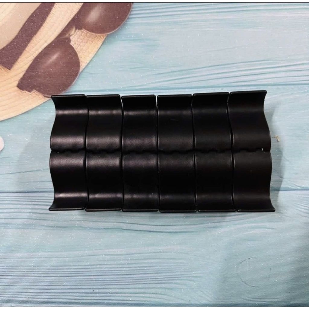 Lố 12 kẹp càng cua đen nhám 5 RĂNG