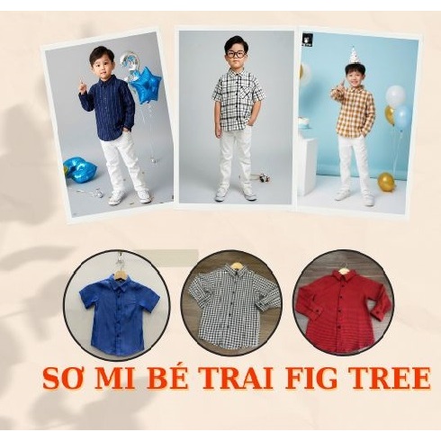 Áo Sơ Mi Bé  Fig Tree Bé Trai Đi Chơi, Đi Tiệc, Đi Học, Hàng thiết kế Đẹp Tỉ Mỉ, Có Nhiều Màu