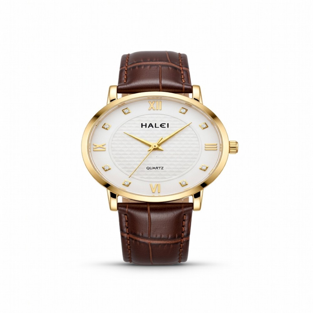 Đồng Hồ Cặp Đôi Halei HL545 Nam Nữ Dây Thép Không Gỉ Máy Nhật Chống Nước 3ATM Tặng Pin Dự Phòng