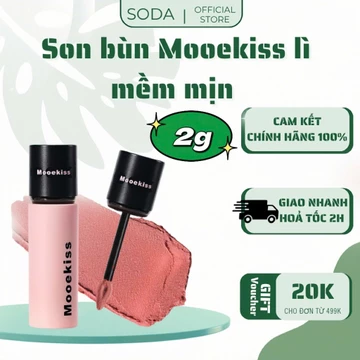 Son kem Mooekiss 2g son bùn Không khô môi tôn da giữ ẩm lâu