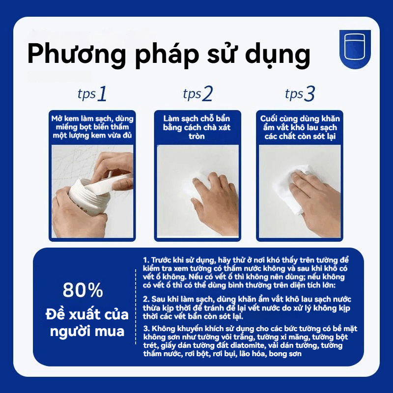 tẩy mực làm sạch tường,Tẩy vết bẩn trên tường, Làm Sạch Vết Bút Vết Bẩn Bám Tường 168g