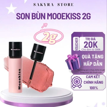 Son kem Mooekiss 2g son bùn Không khô môi tôn da giữ ẩm lâu