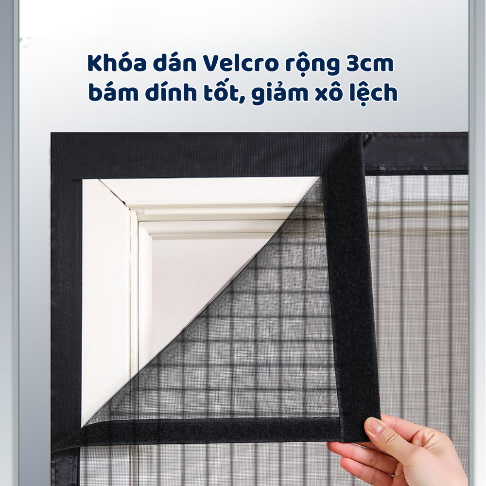 Rèm Chống Muỗi Richouse Nam Châm Hút Tự Động, Lưới Sợi Tổng Hợp PE + PP Chặn Côn Trùng Dán Tường