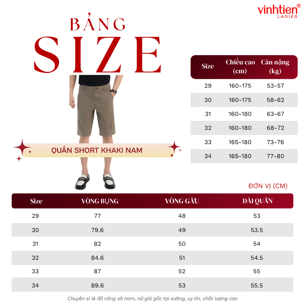 Quần Shorts Khaki 0ly Classic Cao Cấp Vĩnh Tiến 375 - Nhiều Màu - Giỏ 2