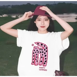 Áo thun basic unisex in hình mèo (đen / trắng) A17