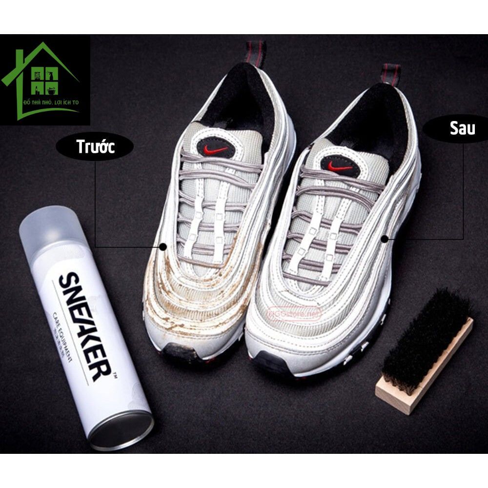 Chai xịt vệ sinh giày Sneaker 300ml bọt tuyết, bình sịt làm sạch giầy cao cấp, lọ dung dịch giặt khô