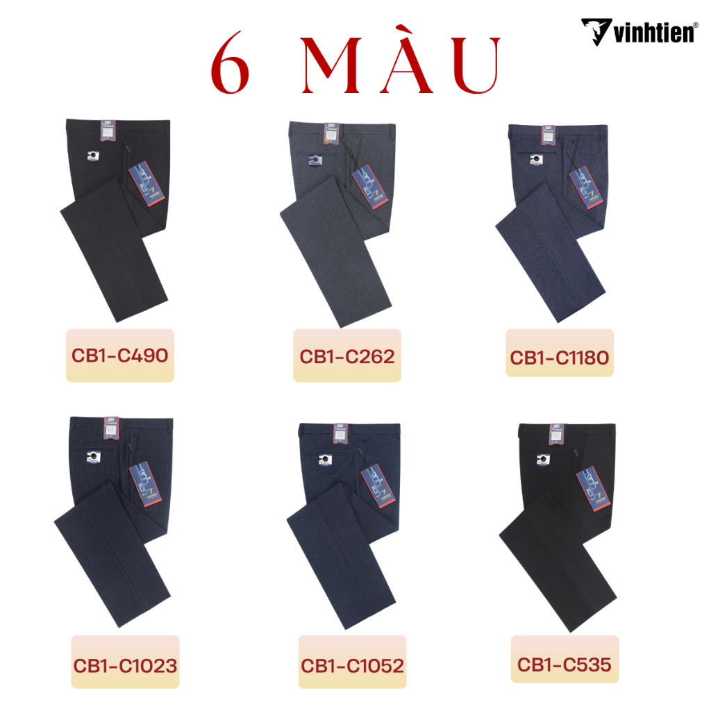 Quần Tây 0ly Size Đại Bigsize Classic Form Suông Vĩnh Tiến 565 - Nhiều Màu
