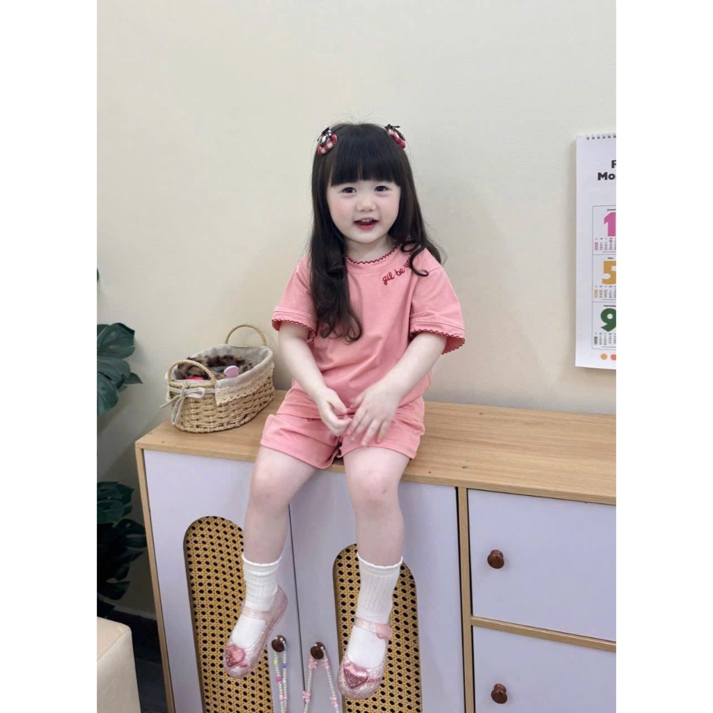 Set đồ bé gái cotton siêu xinh mềm mịn, thoáng mát cho bé gái từ 9-35kg