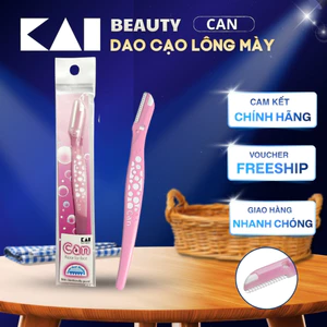 Dao Cạo Lông Mày KAI Can Dạng Lưỡi Đơn Cao Cấp Có Màng Bảo Vệ Và Nắp Nhựa Bảo Vệ