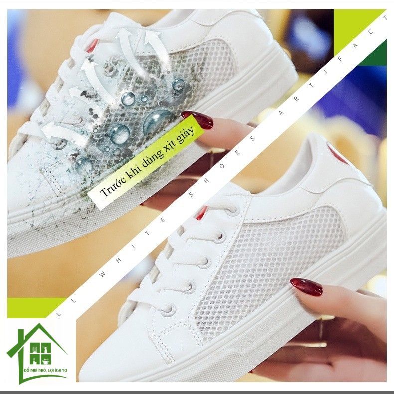 Xịt vệ sinh giày bọt tuyết 300ml, sịt làm sạch giầy cao, giặt khô giày Sneaker.