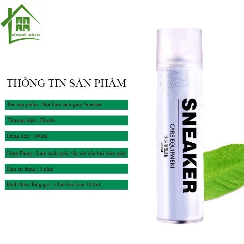Xịt vệ sinh giày bọt tuyết 300ml, sịt làm sạch giầy cao, giặt khô giày Sneaker.