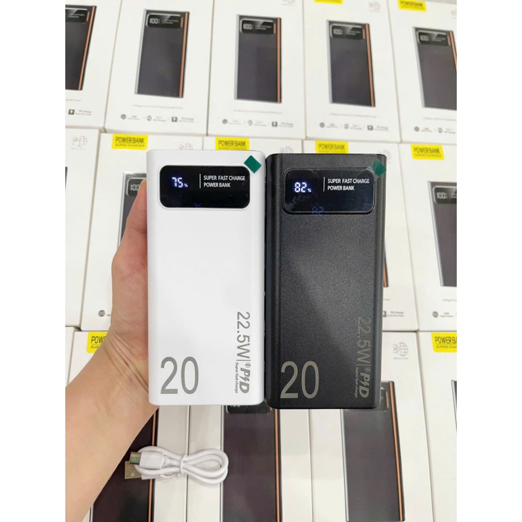 Bộ Sạc Dự Phòng Đầy Đủ Các Loại 10.000/20.000/30.000 mAh, Hỗ Trợ Sạc Nhanh, Tích Hợp Sẵn Cáp Sạc BH 06 Tháng