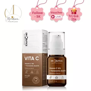 Serum DrCeutics Vitamin C 16%, Tranexamic 3% tinh chất giảm thâm, làm sáng da hiệu quả 30ml