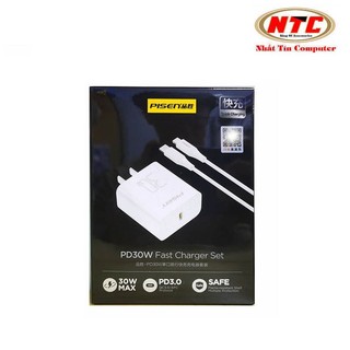 Bộ sạc nhanh Pisen TP-C29 TypeC to TypeC 30W hỗ trợ PD3.0 / QC4.0+ / FCP / ACP/ Protocol (Trắng)