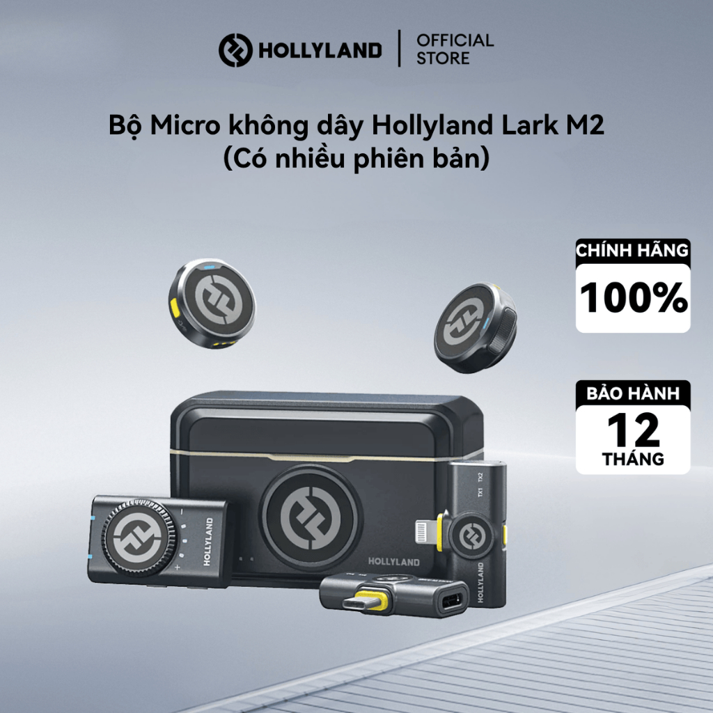 Bộ Micro không dây Hollyland Lark M2 (Shine Charcoal)