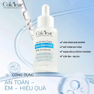 Serum Niacinamide 20% Ampoule giảm thâm,dưỡng trắng,thu nhỏ lỗ chân lông CO&KLEAR 30ml