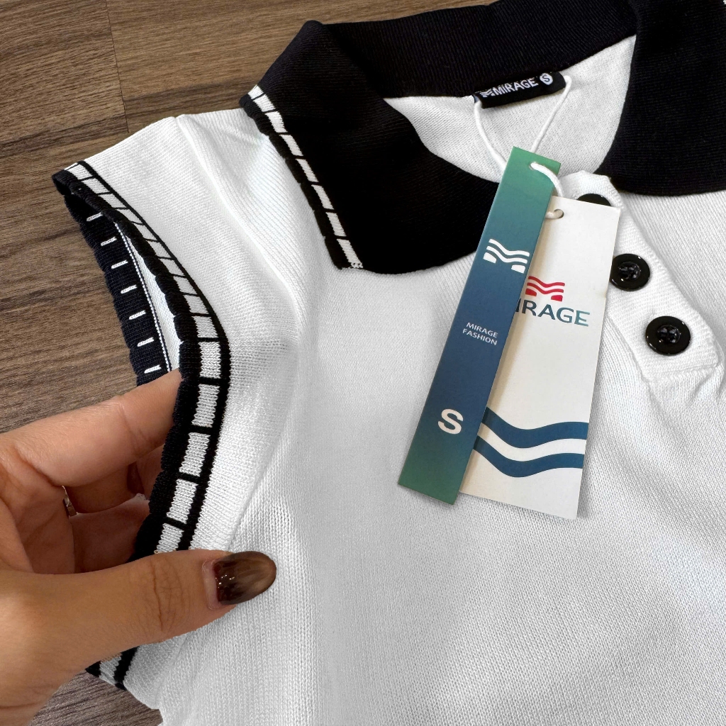 Áo Len Mirage Phối Viền Cổ Local Brand Chất Len Mongtoghi Mềm Mịn Thoáng Mát.