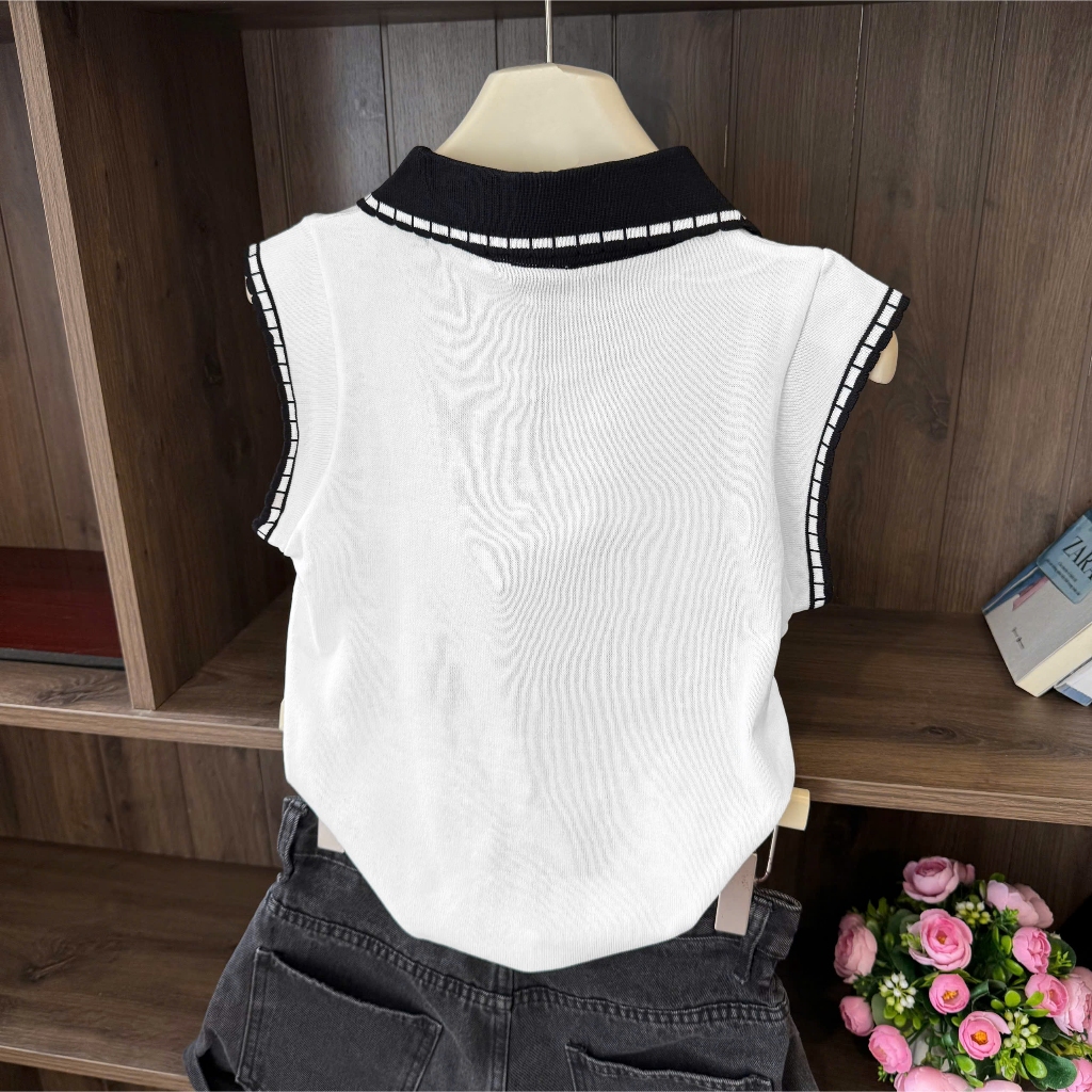Áo Len Mirage Phối Viền Cổ Local Brand Chất Len Mongtoghi Mềm Mịn Thoáng Mát.