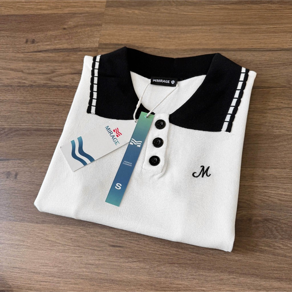 Áo Len Mirage Phối Viền Cổ Local Brand Chất Len Mongtoghi Mềm Mịn Thoáng Mát.