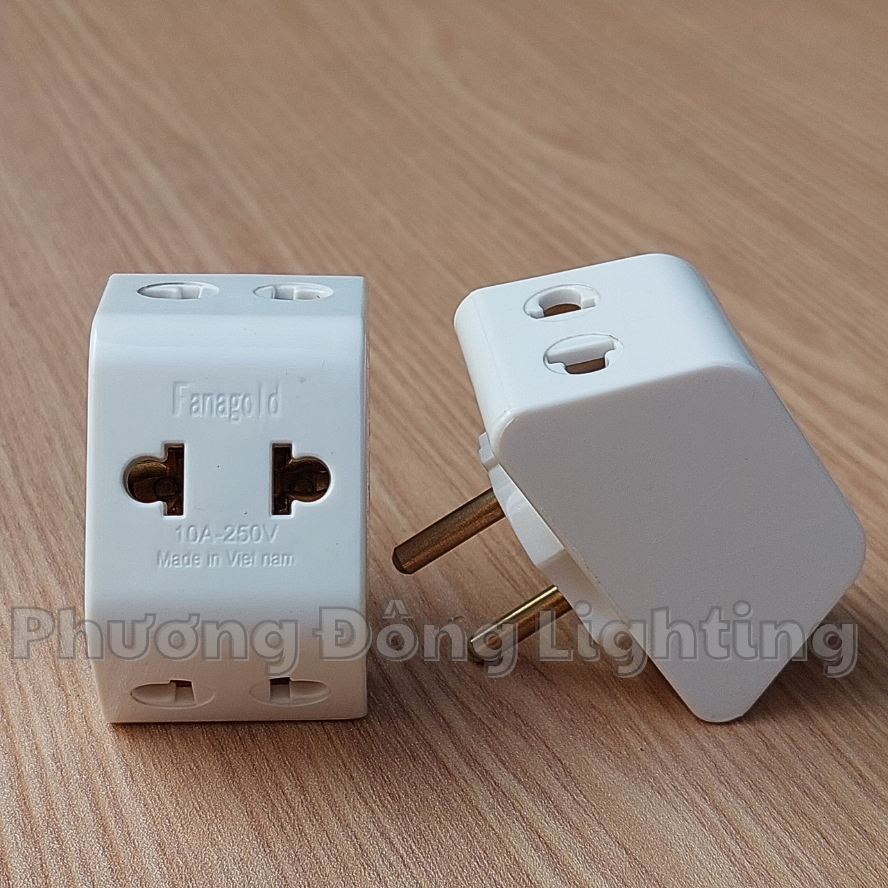Đầu Nối Chia 3 Fanagold 10A 250V – Phích Cắm Chia 3 Ổ Cắm Điện Đa Năng, Nhựa Chịu Nhiệt An Toàn