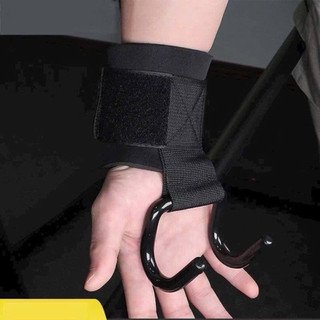 Com Bo 2 Dây Quấn Cổ Tay Có Móc Nâng Tạ Hỗ Trợ Tập Xà Đơn Xà Kép Chất Liệu Nylon SBR Móc Thép Chống Gỉ Free Size