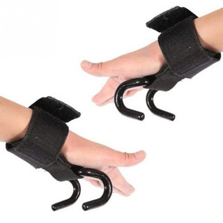 Com Bo 2 Dây Quấn Cổ Tay Có Móc Nâng Tạ Hỗ Trợ Tập Xà Đơn Xà Kép Chất Liệu Nylon SBR Móc Thép Chống Gỉ Free Size