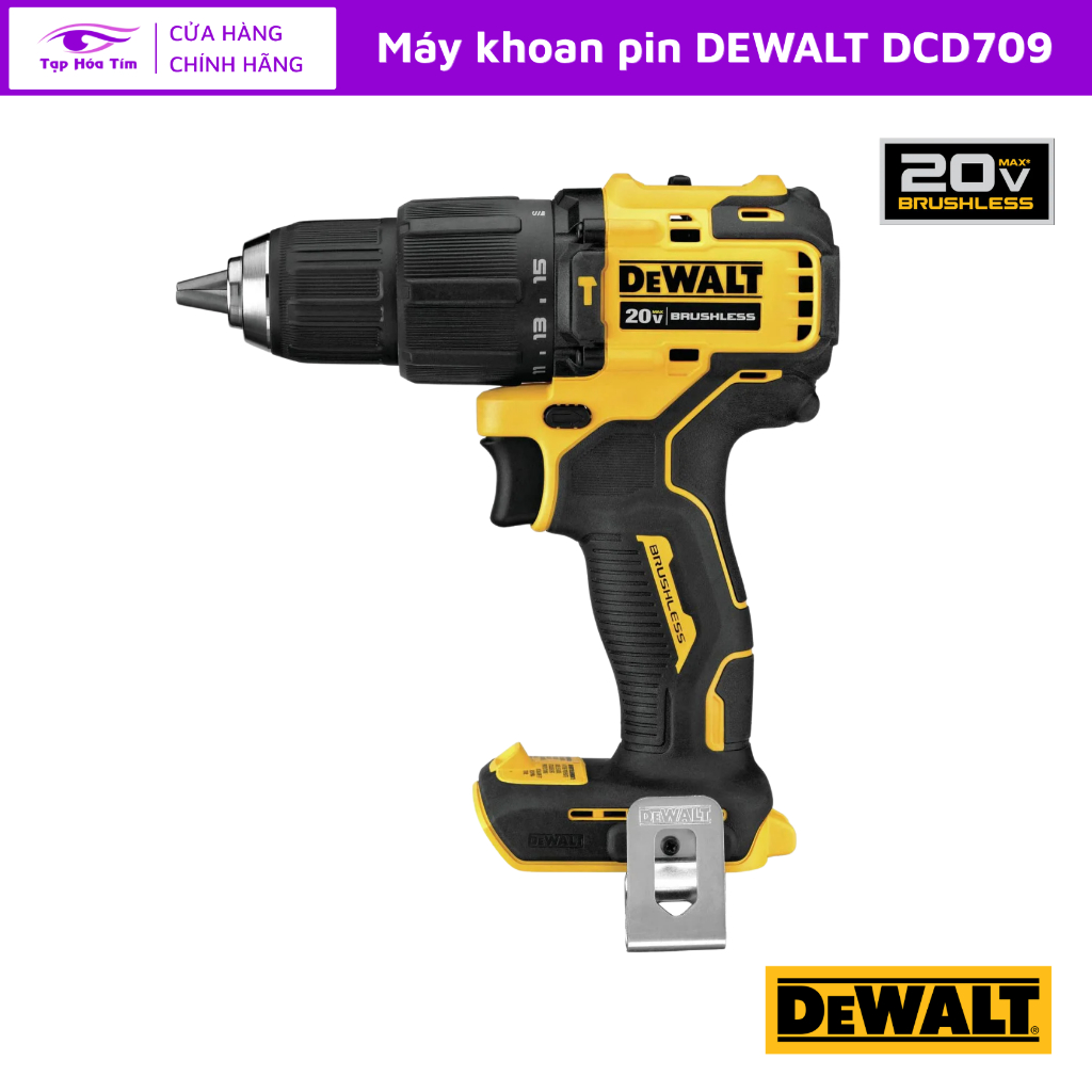 Máy khoan pin Dewalt DCD709N-KR (20V Max) - Máy khoan búa không chổi ...