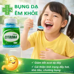 Bụng dạ êm khỏe cho bé cao khỏe mỗi ngày cùng cốm tiêu Citrona (Chai 55g)