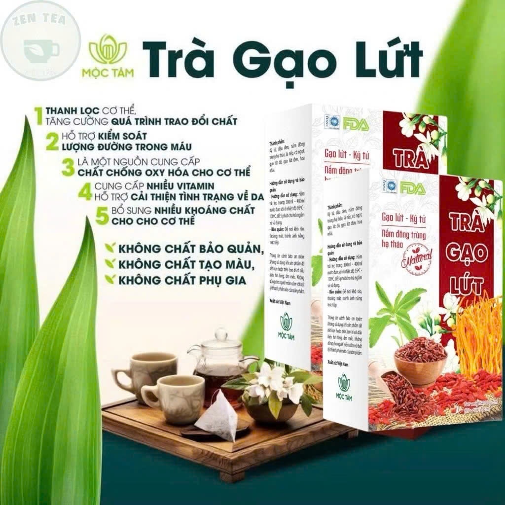 ✅ [Chính Hãng] Trà Gạo Lứt Kỳ Tử Hộp 30 Gói ✅ Trà giảm cân giảm béo tiêu mỡ thừa giảm mỡ máu mát gan thải độc cơ thể