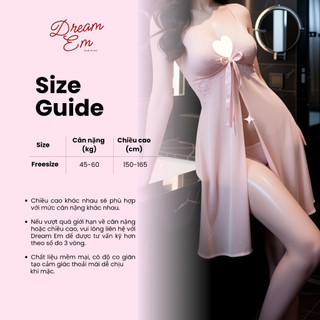 [Dream Em] Set Váy Ngủ Ren Xuyên Thấu Xẻ Tà Hở Lưng Quyến Rũ Kèm Quần Chip